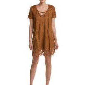 Muche Et Muchette Brown Henley Neckline Dress